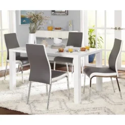 5pc Cally Dining Set Gray - Buylateral