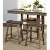 24" Marney Saddle Counter Height Barstool Gray - Buylateral