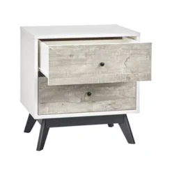 Crislana Mid-Century Nightstand White/Weathered Gray - Buylateral -Online Furniture Store GUEST 0c0a4c70 c2cf 4441 bcad 08f32d29bbb7