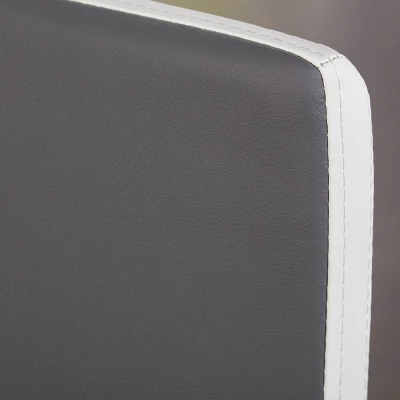 5pc Nora Round Pedestal Table Dining Set Gray/White - Buylateral 3 5pc Nora Round Pedestal Table Dining Set Gray/White - Buylateral - Image 3