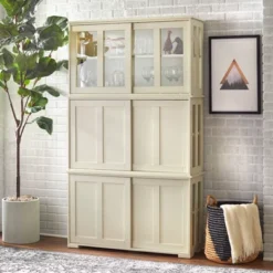 Pacific Stackable Cabinet With Sliding Glass Doors Mint Green - Buylateral -Online Furniture Store GUEST 201f86a8 1958 4161 b137 0ca70adea08d 2