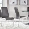 Set Of 2 Nora Contemporary Dining Chairs Gray/White - Buylateral