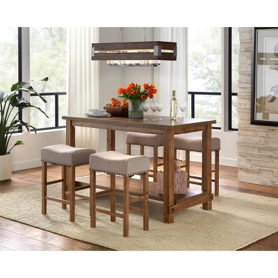 Hathaway Nailhead Counter Height Dining Table Driftwood - Buylateral 3 Hathaway Nailhead Counter Height Dining Table Driftwood - Buylateral - Image 3