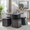 5pc Howard Dining Set With Storage Ottoman - Buylateral