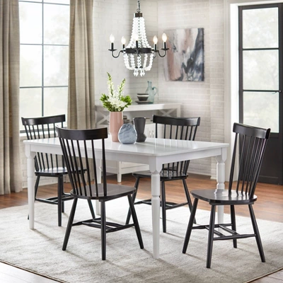 Set Of 2 Venice High Back Contemporary Windsor Dining Chairs - Buylateral 1 Set Of 2 Venice High Back Contemporary Windsor Dining Chairs - Buylateral