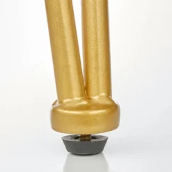 Set Of 2 30" Mazzini Faux Leather And Metal Counter Height Barstools White/Gold - Buylateral -Online Furniture Store GUEST 53b105fe 3303 49e7 a3a8 9cffe7bf57ca 1