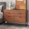 Noble 6 Drawers Dresser Walnut - Buylateral