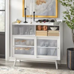 Dublin Bar Cabinet With Sliding Glass Doors White - Buylateral 9 Dublin Bar Cabinet With Sliding Glass Doors White - Buylateral -Online Furniture Store GUEST 6861e152 6f89 407d a989 c3f88da09110