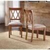 Set Of 2 Roma Cross Back Dining Chairs Driftwood - Buylateral
