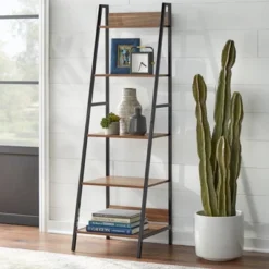 3pc Denton Ladder Desk And Shelf Walnut/Black - Buylateral -Online Furniture Store GUEST 70d65bcd 4bee 443e 8fc9 e10407cdd366