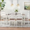 7Pc Skipton Dining Set White/Walnut - Buylateral