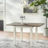 Maryland Drop Leaf Dining Table Walnut/White - Buylateral