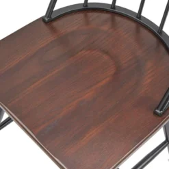 Set Of 2 Milo Windsor Metal With Wood Seat Dining Chairs Black/Espresso Brown - Buylateral 6 Set Of 2 Milo Windsor Metal With Wood Seat Dining Chairs Black/Espresso Brown - Buylateral -Online Furniture Store GUEST 7e956ac6 1f8e 4b5a b05e cefd0c99611c