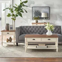 Liza Sofa Table White/Walnut - Buylateral -Online Furniture Store GUEST 9732ecbd 2907 4df3 a687 50129e9e9d18