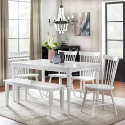 6pc Parma Rectangular Dining Set With Bench - Buylateral -Online Furniture Store GUEST 9d5979ab dc4e 496e 8981 802dba22a51a