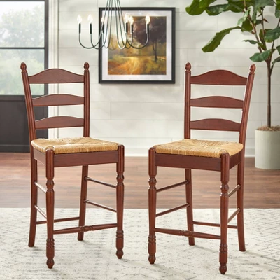 Set Of 2 24" Ladder Back Counter Height Barstools - Buylateral -Online Furniture Store GUEST a118d0c6 0bfd 4d76 bf1f 0bba32acf0d0