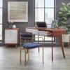 Cassie Writing Desk White/Walnut - Buylateral