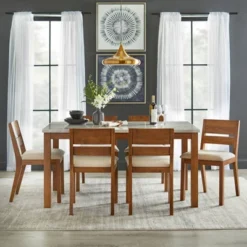 63" Edina Dining Table Walnut - Buylateral -Online Furniture Store GUEST ad989492 dfcc 4755 a72b eb753d23587b