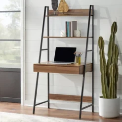 3pc Denton Ladder Desk And Shelf Walnut/Black - Buylateral -Online Furniture Store GUEST aeb7134a 84b9 4fbb ada4 922c6f3e8ba0 1
