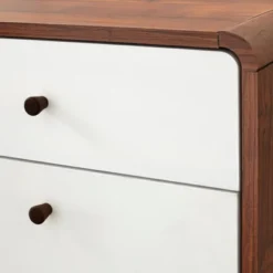 Cassie 2 Drawer File Cabinet White/Walnut - Buylateral -Online Furniture Store GUEST afef1f9a 0769 4b95 9679 ec63048ae7f5