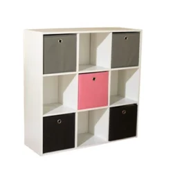 7.5" Utility Bookcase With 5 Fabric Bins - Buylateral 7 7.5" Utility Bookcase With 5 Fabric Bins - Buylateral -Online Furniture Store GUEST b14b0c6c 6822 4ef4 ae03 e4714c4559fb