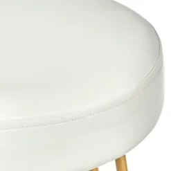 Set Of 2 30" Mazzini Faux Leather And Metal Counter Height Barstools White/Gold - Buylateral -Online Furniture Store GUEST b448a560 5ef4 4f53 9b1f c01cb1dc9f7d