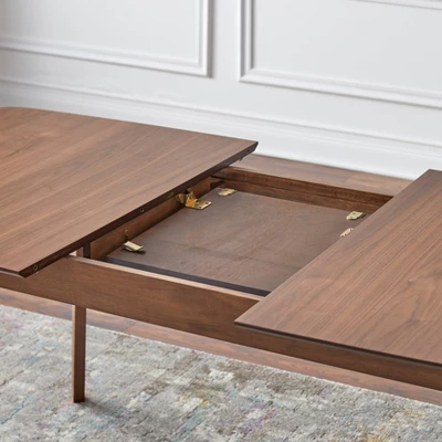 Wave Rectangular Butterfly Dining Table Walnut - Buylateral 6 Wave Rectangular Butterfly Dining Table Walnut - Buylateral - Image 6