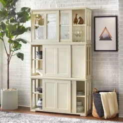 Pacific Stackable Cabinet With Sliding Glass Doors Walnut - Buylateral -Online Furniture Store GUEST ce57ff6e da8e 40c0 9bc4 14b76df881af 1