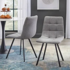 36" 5Pc Rho Round Dining Set Gray - Buylateral -Online Furniture Store GUEST cee00fc5 4ba0 4c29 9ed0 9ba398e8e3a1
