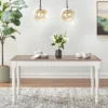 Skipton Dining Table White/Walnut - Buylateral