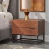 Noble 2 Drawers Nightstand Walnut - Buylateral