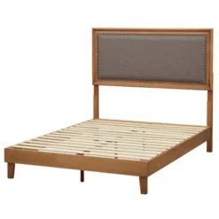 Queen Shaye Upholstered And Rustic Wood Bed - Buylateral 8 Queen Shaye Upholstered And Rustic Wood Bed - Buylateral -Online Furniture Store GUEST eef08e10 46af 4de5 9530 84e54199b589
