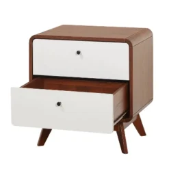 Cassie Mid-Century Modern Nightstand Walnut/White - Buylateral -Online Furniture Store GUEST f8cba587 a7ec 4bce b82f 10508a836b8b