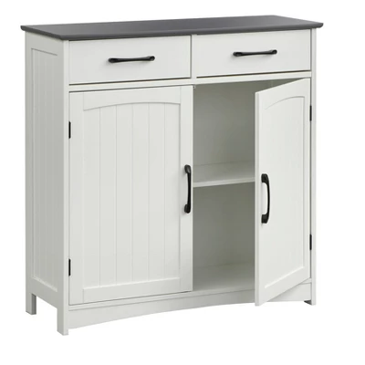 Dalton 2 Door Buffet Cabinet White/Charcoal Gray - Buylateral 4 Dalton 2 Door Buffet Cabinet White/Charcoal Gray - Buylateral - Image 4